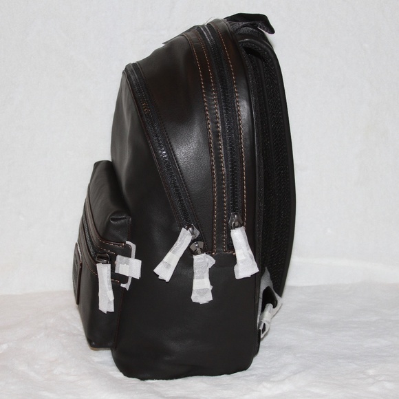 NWT COACH Designer Bag Black Leather Backpack - Picture 8 of 12
